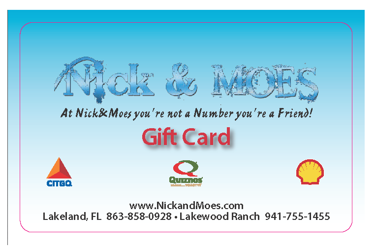 Nick & Moe's Gift Card